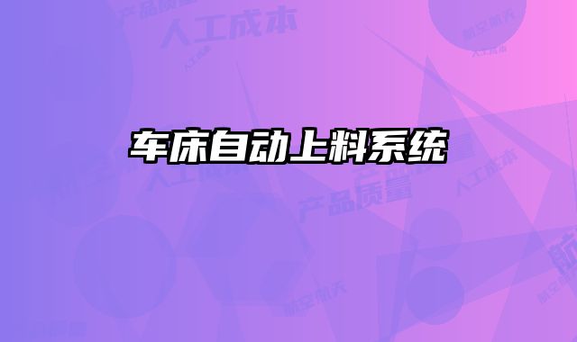 車床自動(dòng)上料系統(tǒng)