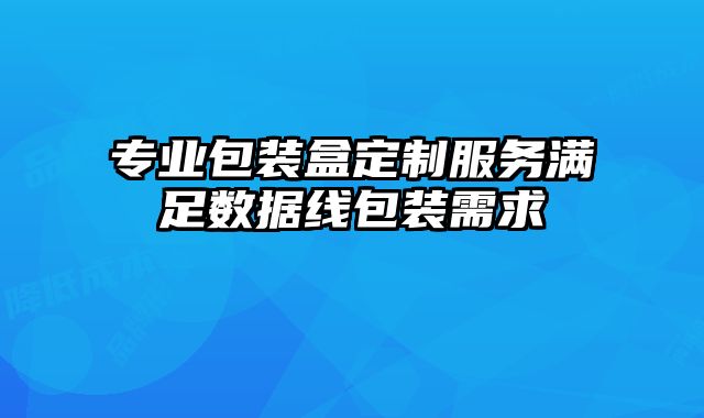 專業(yè)包裝盒定制服務(wù)滿足數(shù)據(jù)線包裝需求